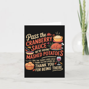 P The Cranberry Sauce Funny Thanksgiving Long Slee Card