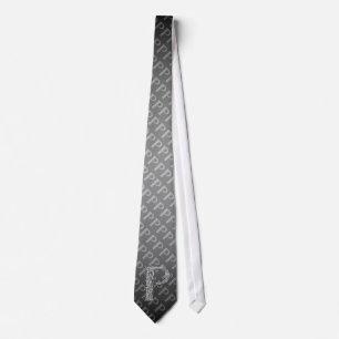 P - The Falck Alphabet (Silvery) Tie
