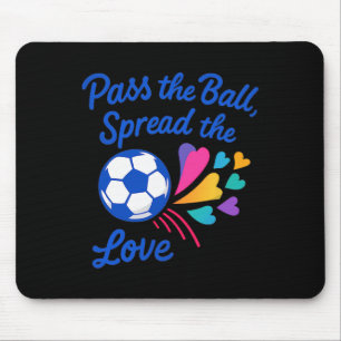 P The Ll Spread The Love Rainbow Soccer Design Mouse Pad