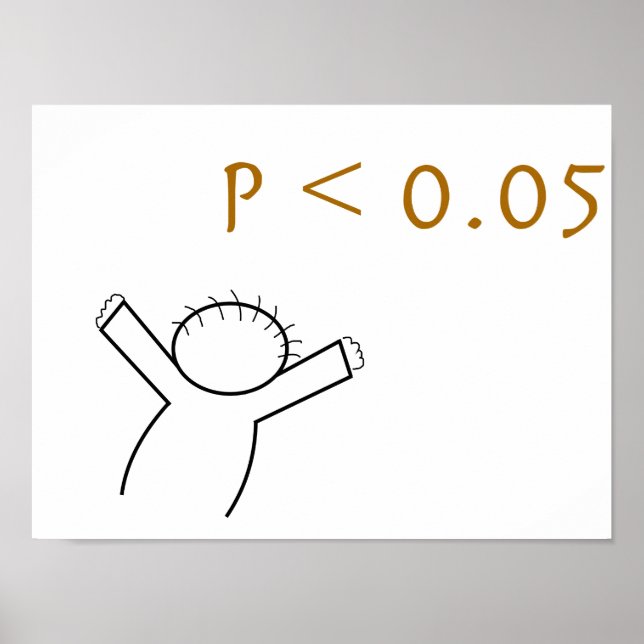P-value poster for statisticians (Front)