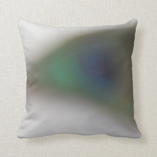 © P Wherrell  Contemporary abstract peacock face Cushion