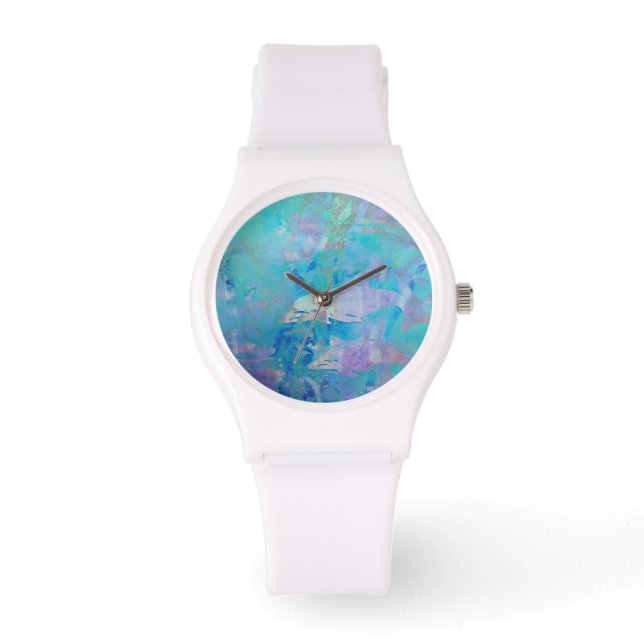 © P Wherrell Contemporary digital art dolphins Watch (Front)