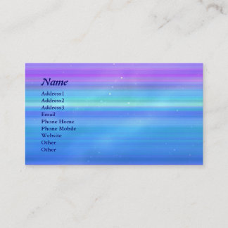 © P Wherrell Stylish trendy pink blue stripes star Business Card