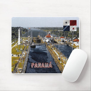 PA0003 America - Panama - Canal Locks - panoramic Mouse Pad