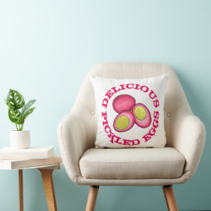PA Dutch Food Pickled Hard Boiled Red Beet Eggs Cushion
