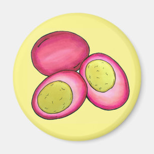 PA Dutch Food Pickled Hard Boiled Red Beet Eggs Magnet