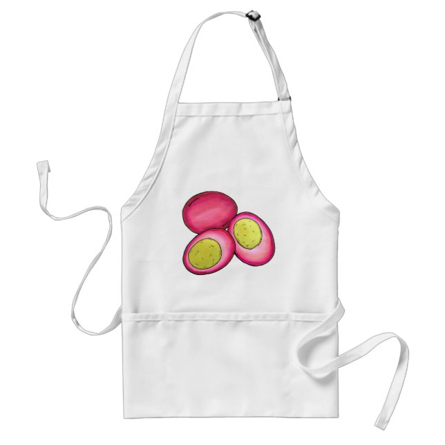 PA Dutch Food Pickled Hard Boiled Red Beet Eggs Standard Apron (Front)