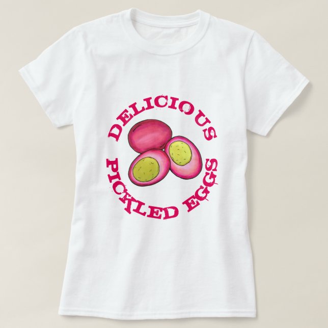 PA Dutch Food Pickled Hard Boiled Red Beet Eggs T-Shirt (Design Front)