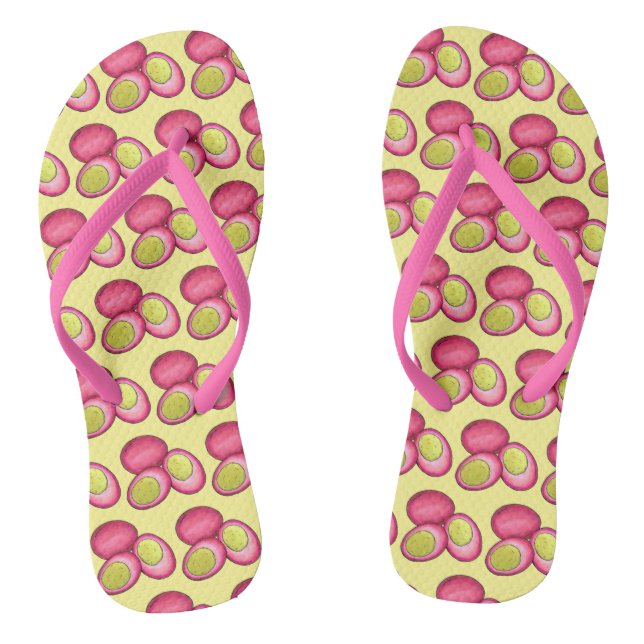 PA Dutch Food Pickled Hard Boiled Red Beet Eggs Thongs (Footbed)