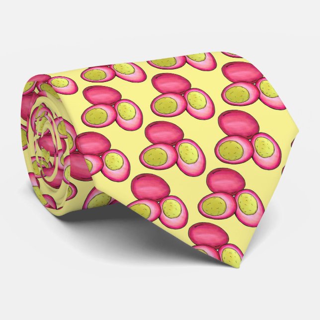 PA Dutch Food Pickled Hard Boiled Red Beet Eggs Tie (Rolled)