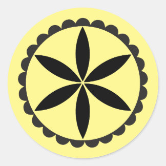 PA Dutch Rosette Classic Round Sticker