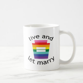 PA Keystone Equality Rainbow Live Marry blk font Coffee Mug