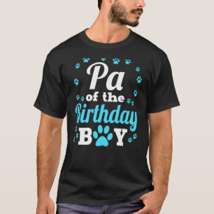Pa Of The Birthday Boy Dog Paw Bday Party Celebrat T-Shirt