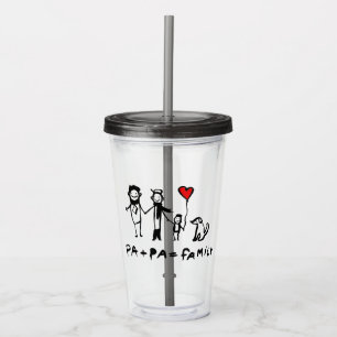 Pa + Pa = Family Acrylic Tumbler