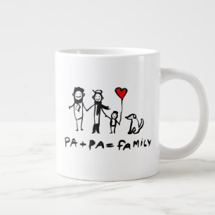 Pa + Pa = Family Large Coffee Mug