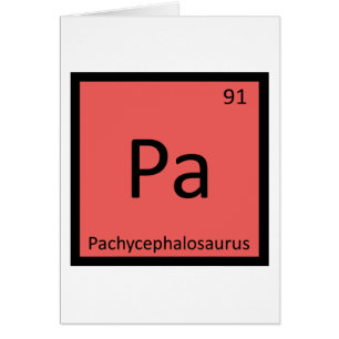 Pa - Pachycephalosaurus Dinosaur Chemistry Symbol