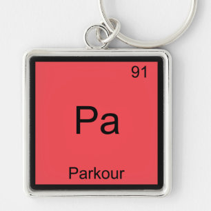 Pa - Parkour Funny Chemistry Element Symbol Tee Key Ring