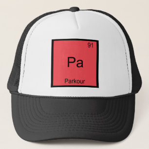 Pa - Parkour Funny Chemistry Element Symbol Tee Trucker Hat