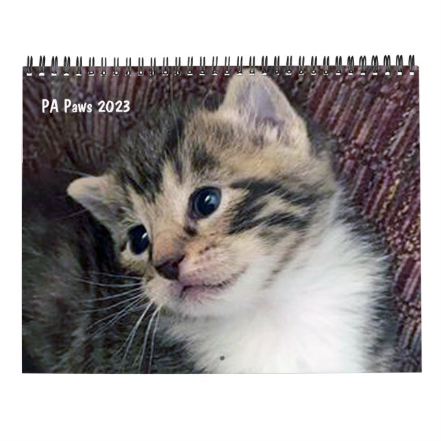 PA Paws 12 Month Personalised Calendar (Back)