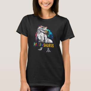Pa Pawsaurus Mothers Day Fathers Day Tie Dye Pa P T-Shirt