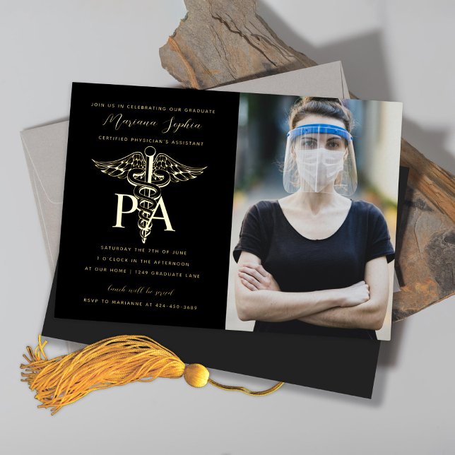 PA Physician Assistant Graduation Photo Gold (Creator Uploaded)
