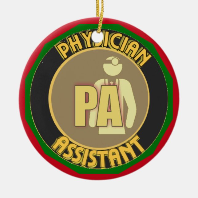 PA PHYSICIAN  ASSISTANT LOGO CERAMIC ORNAMENT (Front)
