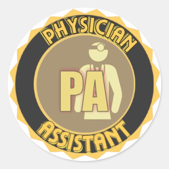 PA PHYSICIAN  ASSISTANT LOGO CLASSIC ROUND STICKER (Front)