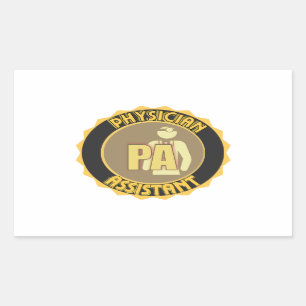 PA PHYSICIAN ASSISTANT LOGO RECTANGULAR STICKER