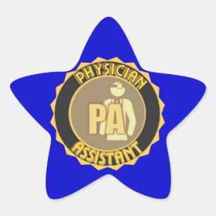PA PHYSICIAN ASSISTANT LOGO STAR STICKER