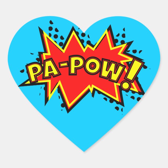 Pa-Pow! Heart Sticker (Front)