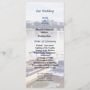 PA - View of Walnut St Bridge Wedding Program