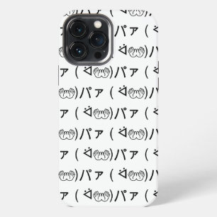 Paa Emoticon ( ᐛ👐)パァ Joking Japanese Kaomoji iPhone 13 Pro Max Case