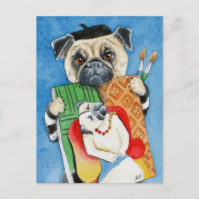 Pablo Pug-casso Postcard (Front)