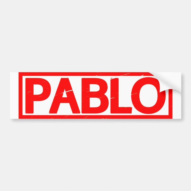 Pablo Stamp Bumper Sticker (Front)