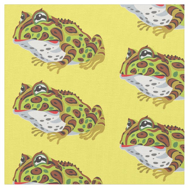 pac-man horned frog fabric (Close Up)