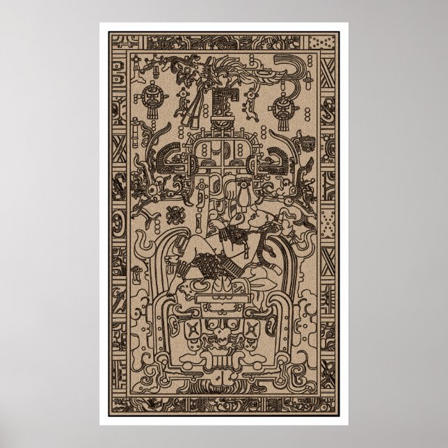 Pacal's Sarcophagus  - Ancient Mayan Spaceship Poster (Front)