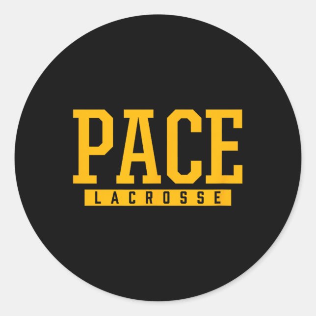 Pace High School Lacrosse 1  Classic Round Sticker (Front)