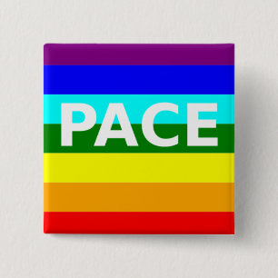Pace(Peace) Flag Italian 15 Cm Square Badge