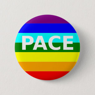 Pace(Peace) Flag Italian 6 Cm Round Badge