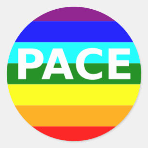 Pace(Peace) Flag Italian Classic Round Sticker