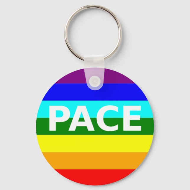 Pace(Peace) Flag Italian Key Ring (Front)