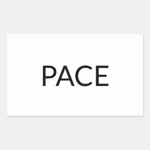 Pace white black Italian peace simple minimalist Rectangular Sticker