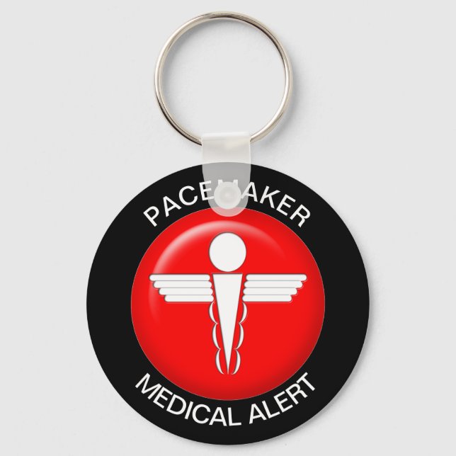 Pacemaker medical alert key ring (Front)