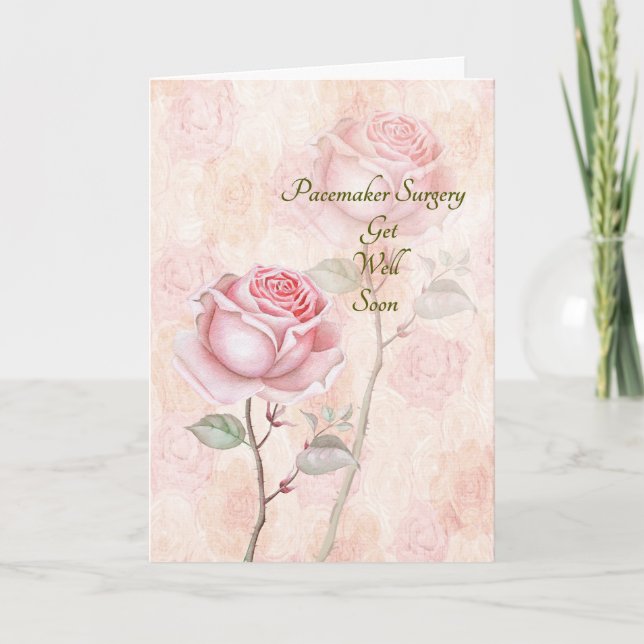 Pacemaker Surgery Get Well Soon Card (Front)