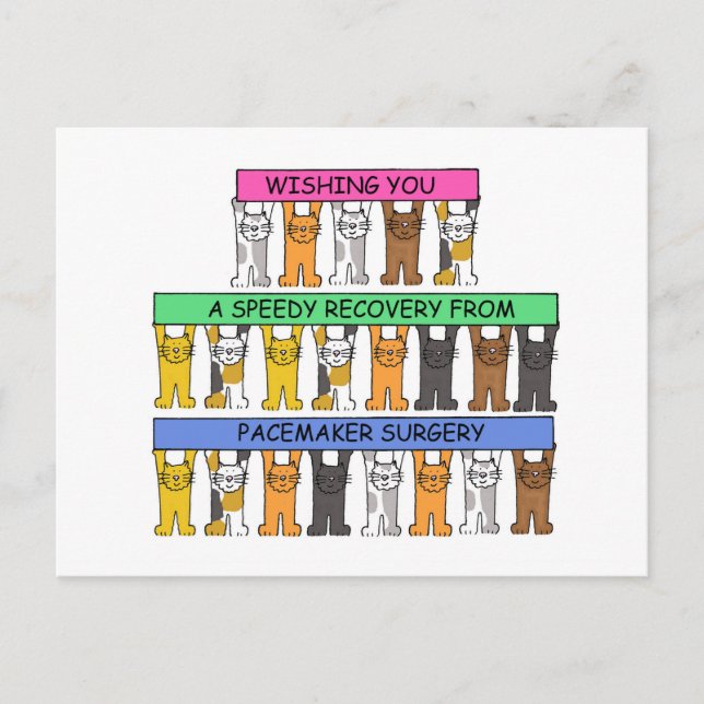 Pacemaker Surgery Get Well Soon Postcard (Front)