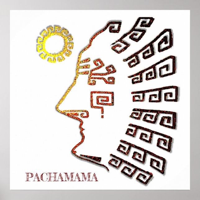 Pachamama Machu_Picchu Silhouette Poster (Front)