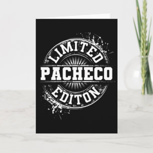 Pacheco Funny Surname Family Tree Birthday Reunion Card