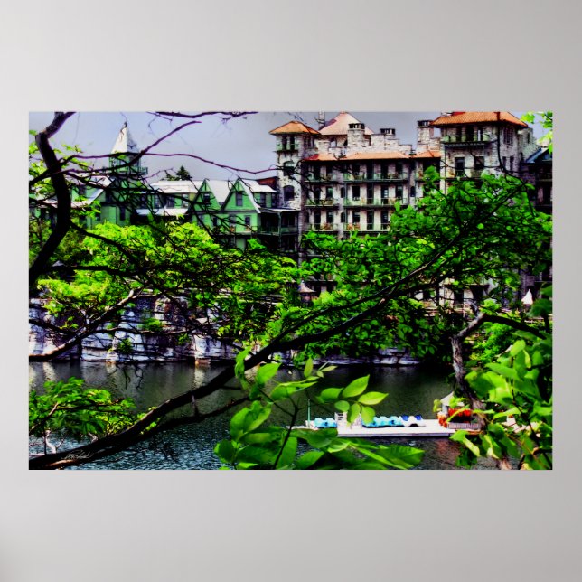 Pachek's Mohonk Lake and Mtn House Poster (Front)