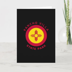 Pacho Villa State Park New Mexico Nm Flag Zia Souv Card