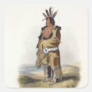 Pachtuwa-Chta, an Arrikkara Warrior, plate 27 from Square Sticker